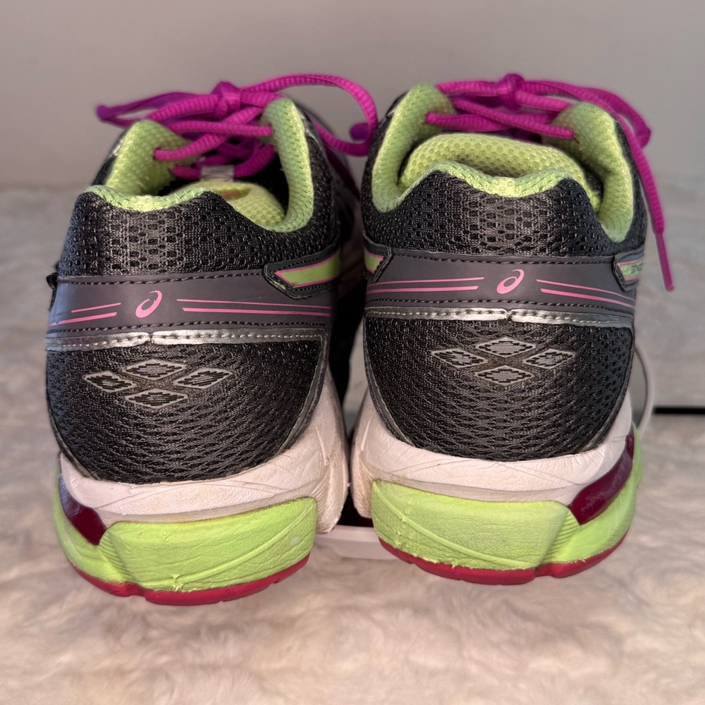 Asics Women's Athletic Shoes - Gray and Pink with Green Accents size 9.5 - Picture 5 of 10